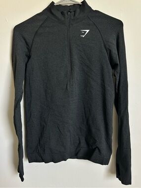 Gymshark Women’s Black Quarter-Zip Lightweight Sweatshit